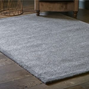 Ridgewood Soft And Fluffy Polyster Fabric Rug In Slate