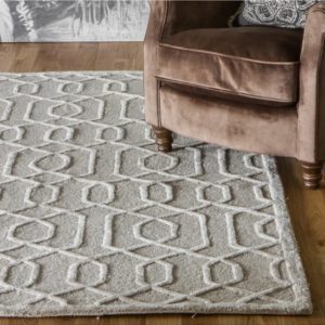 Sumter Viscose And Wool Tufted Pattern Rug In Natural