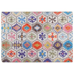 Corwin 150cm Polyester Washable Anti-Slip Rug In Multicolour