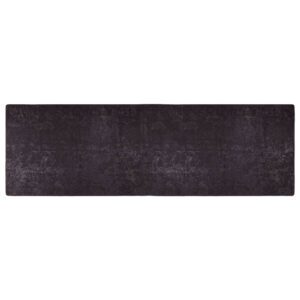 Corwin 300cm Polyester Washable Anti-Slip Rug In Anthracite